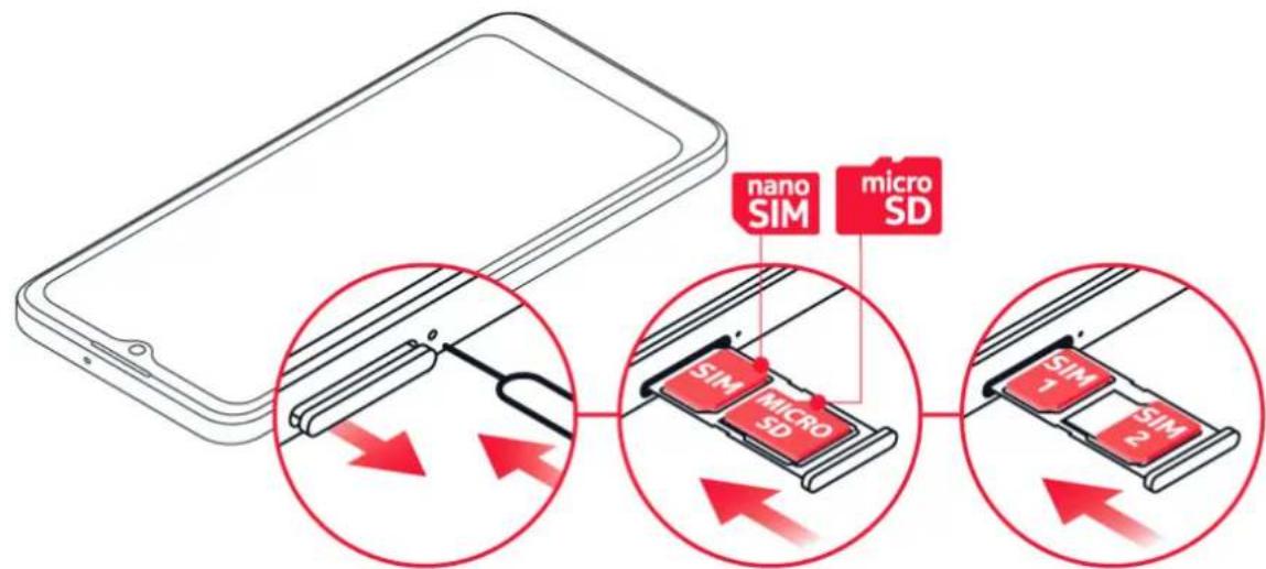 NOKIA G60 5G - Insérer la CARTE SIM et la CARTE mémoire - 1