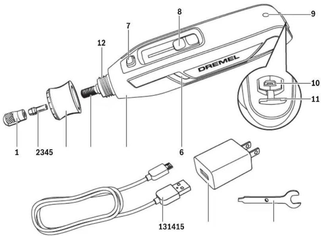 DREMEL 1 2345 7 8 9 10 11 6 131415
