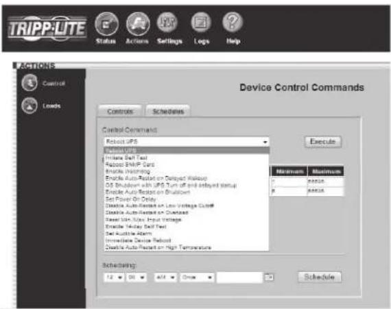 Tripp Lite SNMPWEBSOLOHV - Acciones > Control - 1