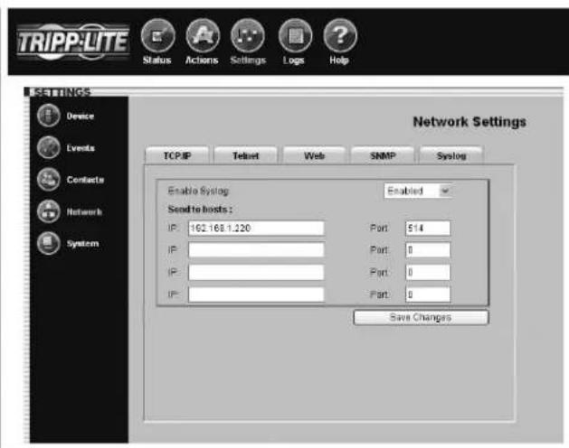 Tripp Lite SNMPWEBSOLOHV - SYSLOG - 1