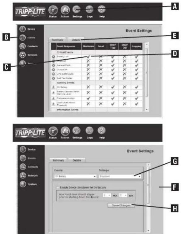 Tripp Lite SNMPWEBSOLOHV - Ajuste predeterminado de apagado del sistema UPS - 1