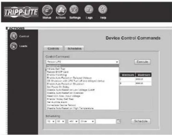 Tripp Lite SNMPWEBSOLOHV - Actions > Control - 1