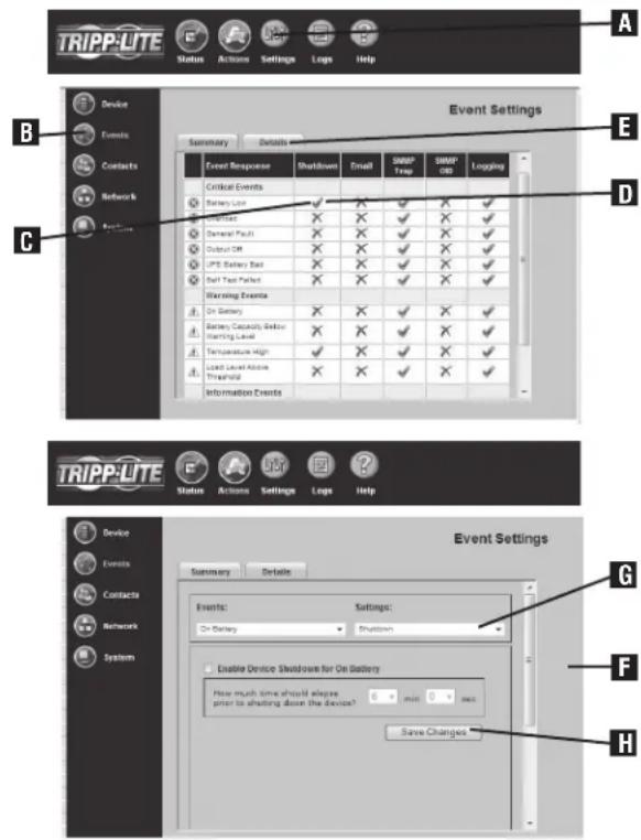 Tripp Lite SNMPWEBSOLOHV - Default UPS System Shutdown Settings - 1