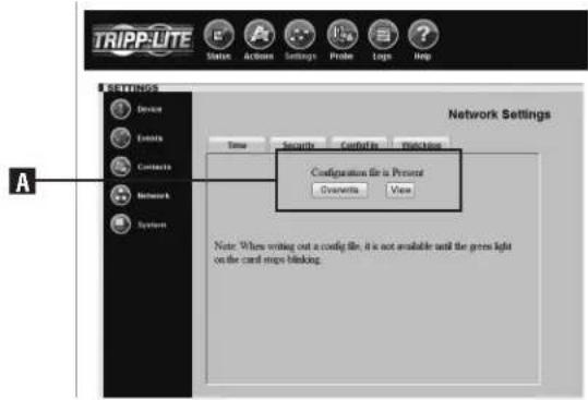 Tripp Lite SNMPWEBSOLOHV - Écrire configuration/visualiser configuration - 2