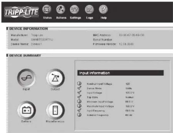 Tripp Lite SNMPWEBSOLOHV - Status - 1