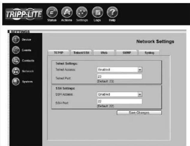 Tripp Lite SNMPWEBSOLOHV - Ajustes > Red - 2