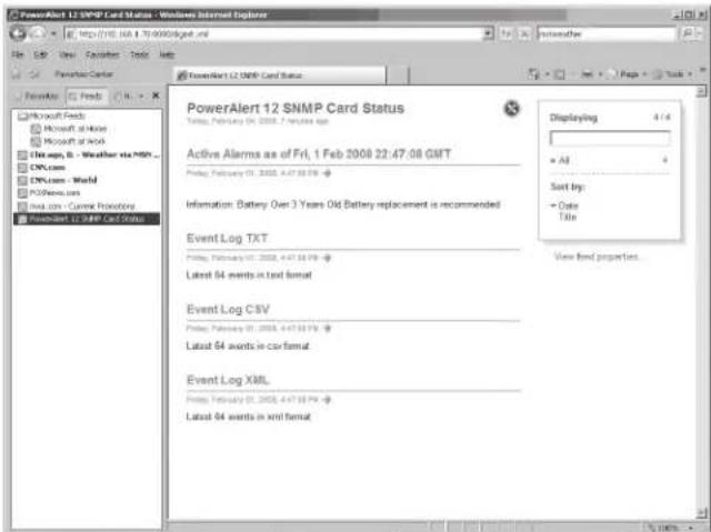 Tripp Lite SNMPWEBSOLOHV - Alimentación RSS - 3