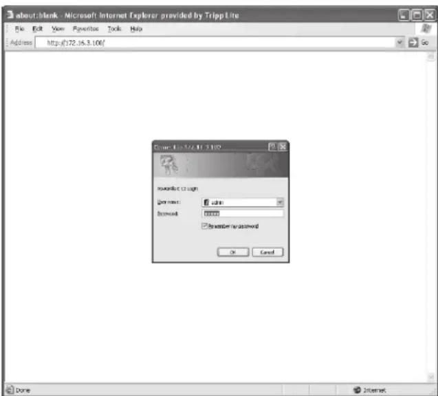 Tripp Lite SNMPWEBSOLOHV - Opening the Web Console - 1