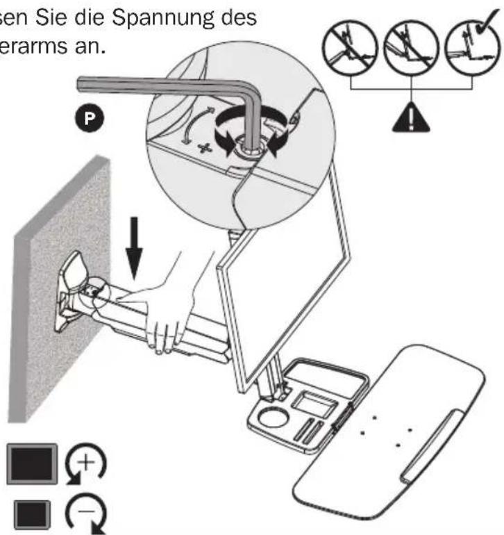 den Sie die Spannung des erarms an. P ■ + + ■ -