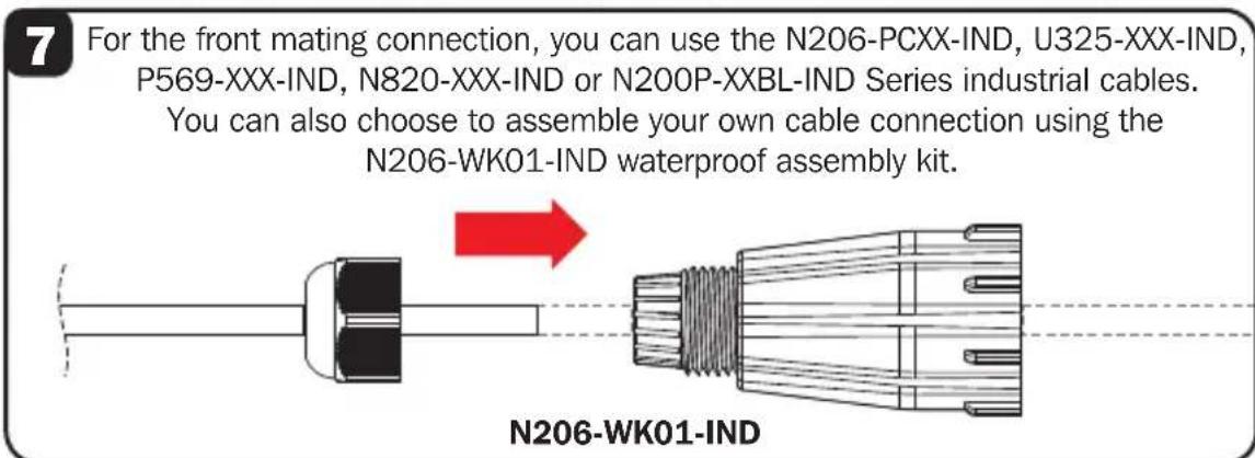 Tripp Lite N200P023BLIND - Industrial Bulkhead Coupler Installation (N206-BC01-IND, U325-000-IND, P569-000-FF-IND and N455-BC01-IND) - 2