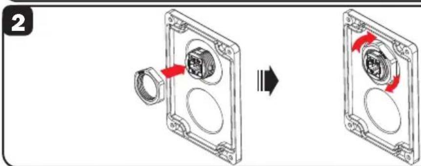Tripp Lite N200P003BLIND - Installation du coupleur de cloison de qualité industrielle (N206-BC01-IND, U325-000-IND, P569-000-FF-IND et N455-BC01-IND) - 2