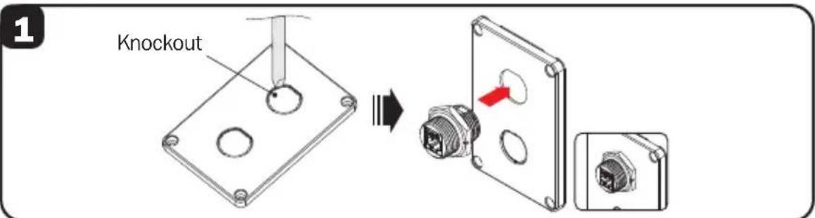 Tripp Lite N200P003BLIND - Industrial Bulkhead Coupler Installation (N206-BC01-IND, U325-000-IND, P569-000-FF-IND and N455-BC01-IND) - 1