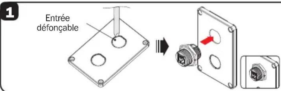 Tripp Lite N200P016BLIND - Installation du coupleur de cloison de qualité industrielle (N206-BC01-IND, U325-000-IND, P569-000-FF-IND et N455-BC01-IND) - 1