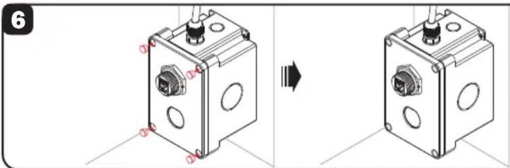 7 Para la conexión de acoplamiento delantero, puede usar los cables industriales de la serie N206-PCXX-IND, U325-XXX-IND, P569-XXX-IND, N820-XXX-IND o N200P-XXBL-IND. Usted también puede optar por ensamblar su propia conexión de cable con el juego de ensamble impermeable N206-WK01-IND. N206-WK01-IND