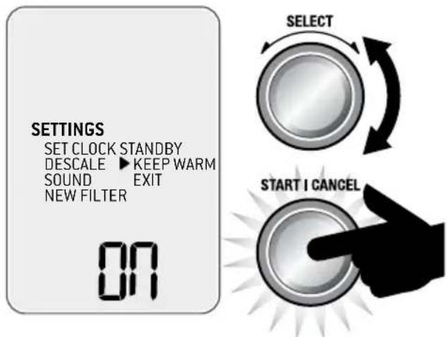 SAGE The Precision Brewer SDC450 - PRÉFÉRENCE D'INDICATION DE TEMPÉRATURE - 1