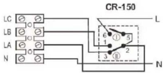 CR-150 LC LB LA N L 6 ① 5 1 2 3 ② N