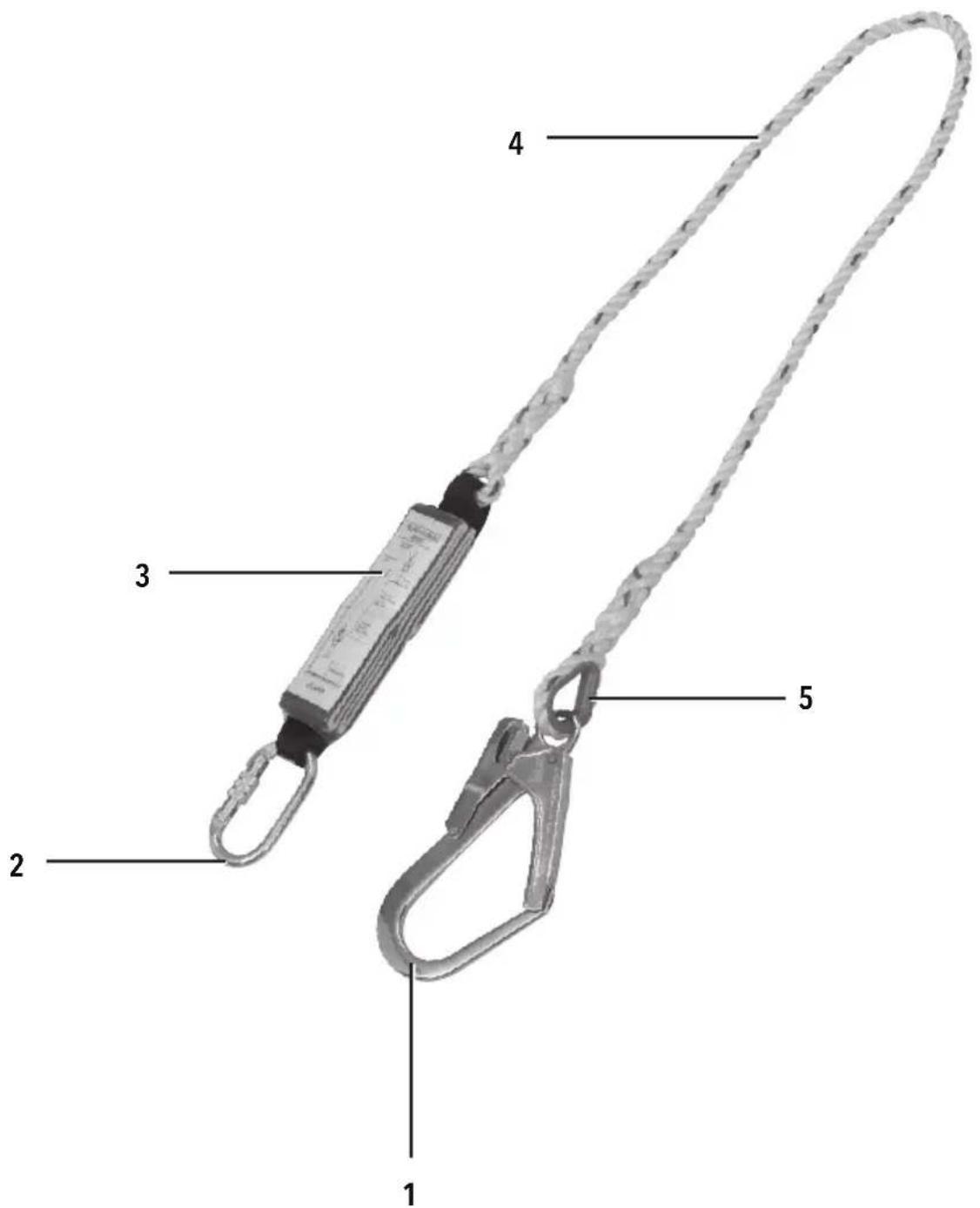 SILVERLINE 253162 - Energy Absorbing Lanyard 1.5m - 1
