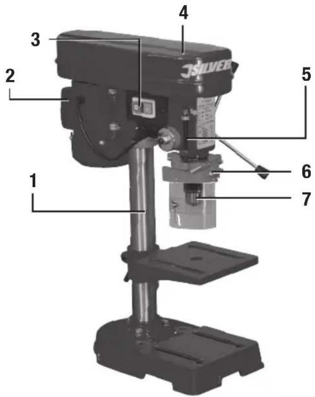 SILVERLINE 262212 - 350W Drill Press - 4
