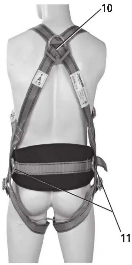 SILVERLINE 251483 - Fall Arrest &amp; Restraint Harness 4-Point - 9