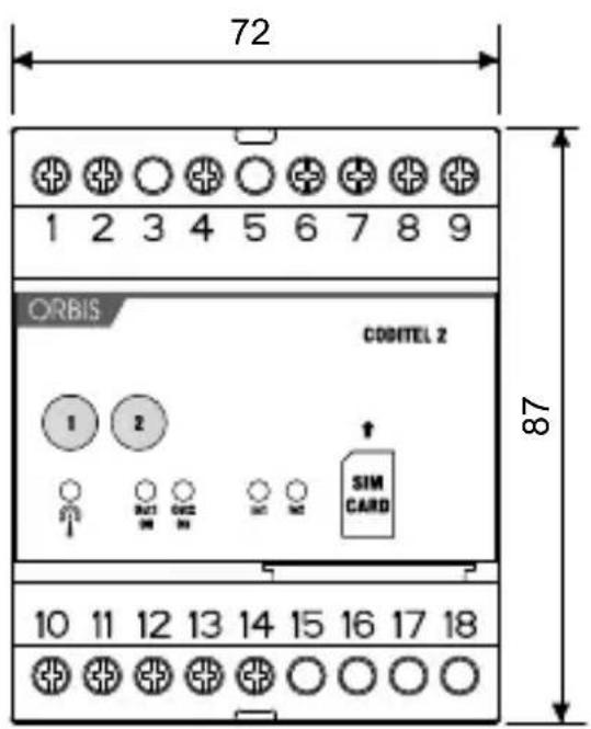 72 1 2 3 4 5 6 7 8 9 ORBIS COBITEL 2 1 2 ↑ SIM CARD 87 10 11 12 13 14 15 16 17 18