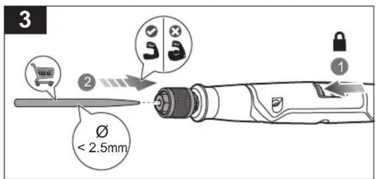 3 2 Ø < 2.5mm 1