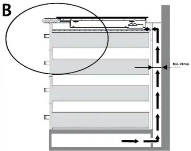 INVENTUM IKI9035MAT - Ensure there is a sufficient supply and discharge of air. - 2