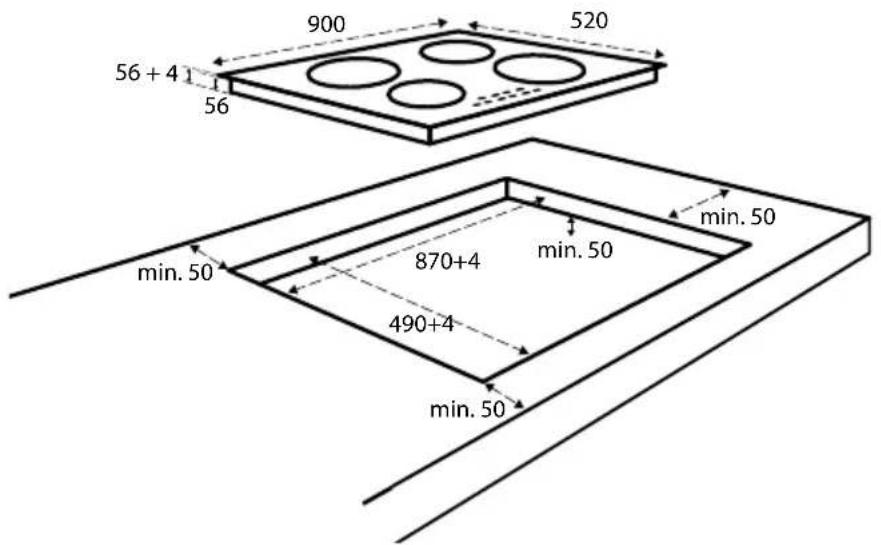 INVENTUM IKI9035MAT - COTES D'ENCASTREMENT - 1