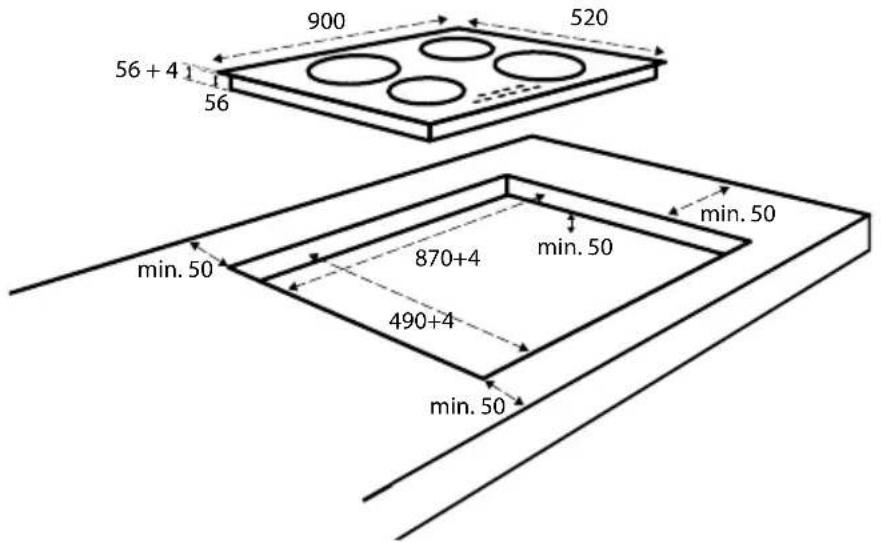 INVENTUM IKI9035MAT - EINBAUMASSE - 1