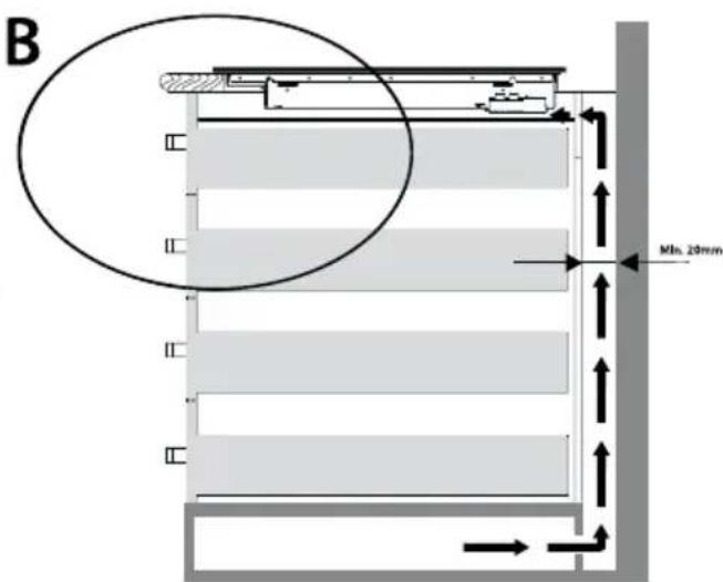 INVENTUM IKI6035MAT - Sorgen Sie für eine ausreichende Luftzufuhr und -abfuhr. - 2
