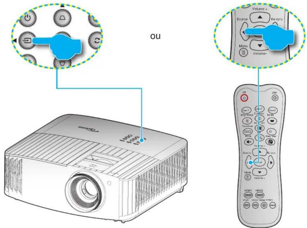 OPTOMA UHD35x - Sélectionner une source d'entrée - 1