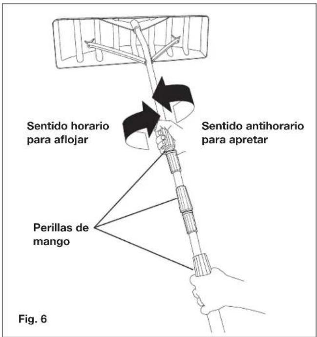 Snow Joe RJ205M - Ensamblado del rastrillo para techos y ajuste del mango - 6