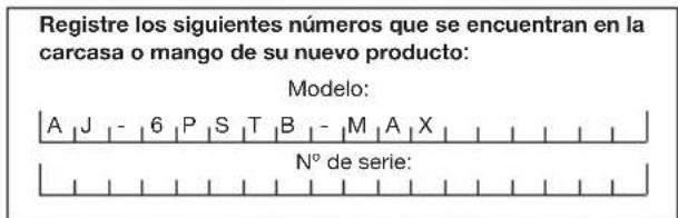 Aqua Joe AJ6PSTBMAX - Modelo y número de serie - 1
