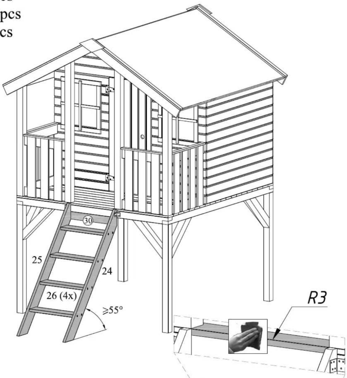 pcs cs 30 25 24 26 (4x) ≥55° R3