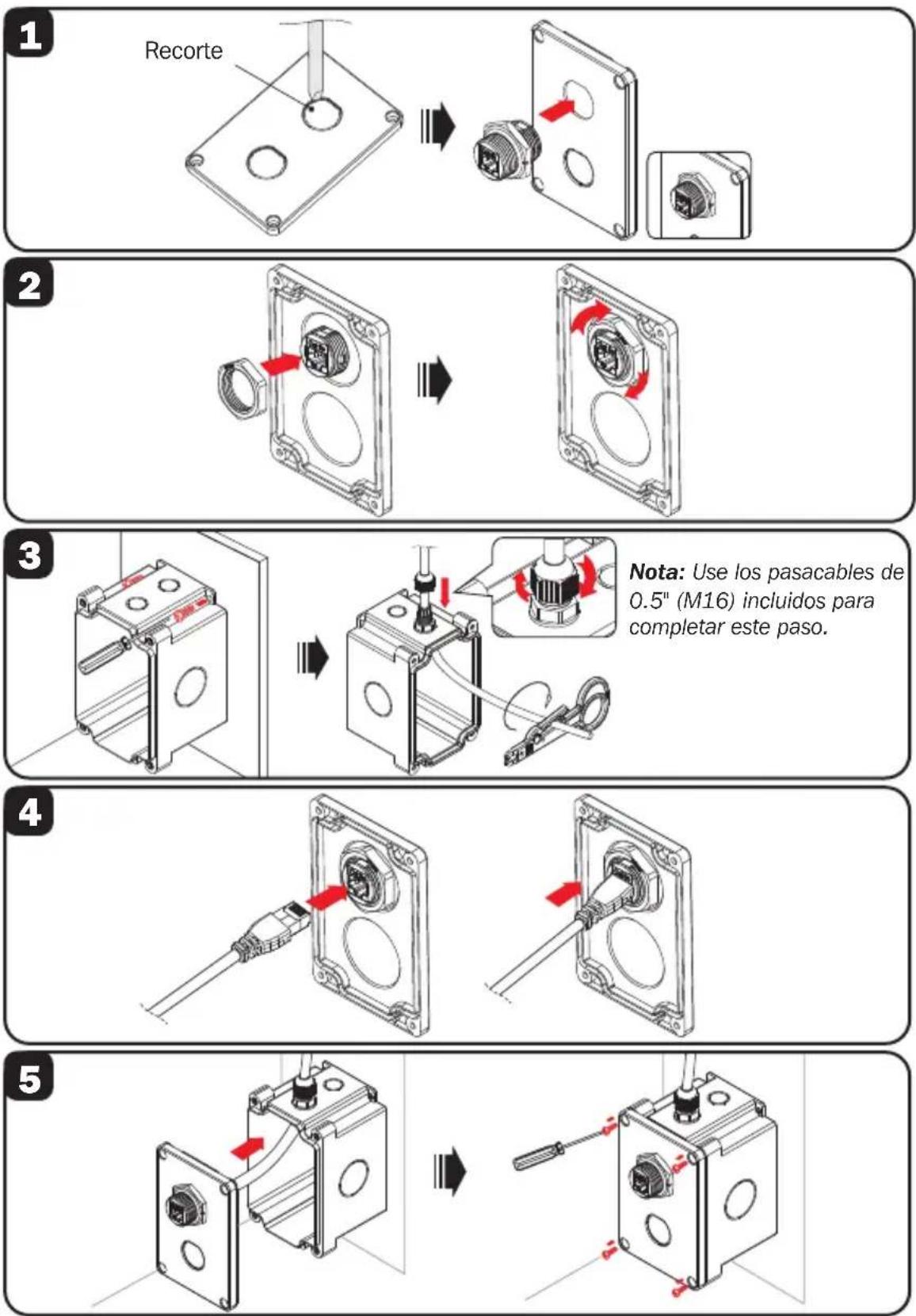 Tripp Lite N206FP02IND - Dimensiones de la Caja de Instalación en Superficie N206-SB01-IND - 3