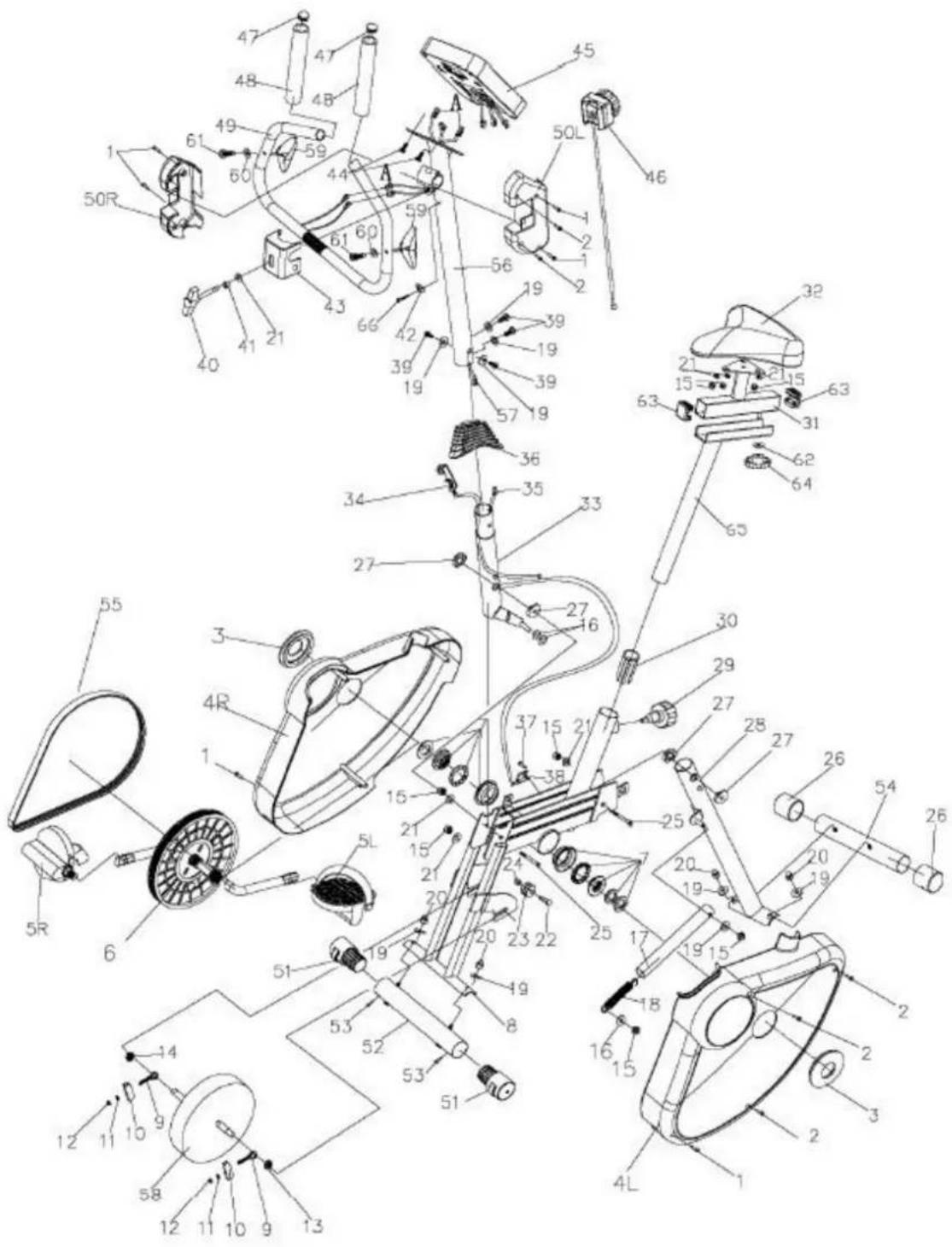 Toorx BRXFLEXI - Catalogue des pièces détachées - commander des pièces de rechange - 1