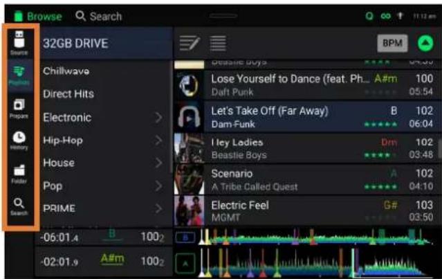 Denon DJ SC6000M Prime - Library View - 1