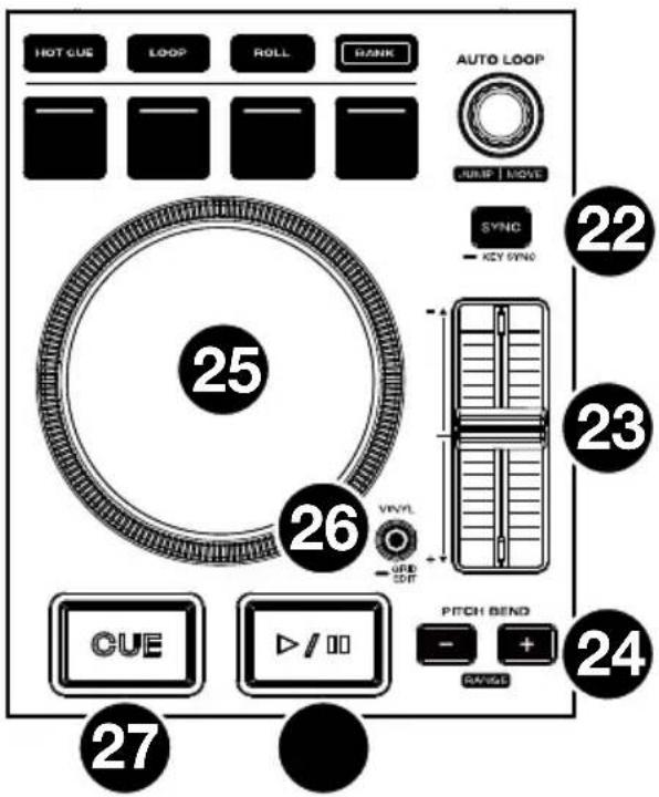 Denon DJ Prime GO - Panel superior - 5