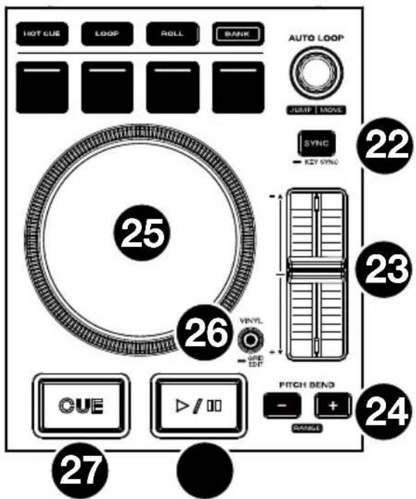 Denon DJ Prime GO - Panneau supérieur - 5