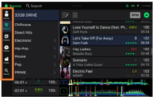 Denon DJ SC6000 Prime - Bibliotheksansicht - 1