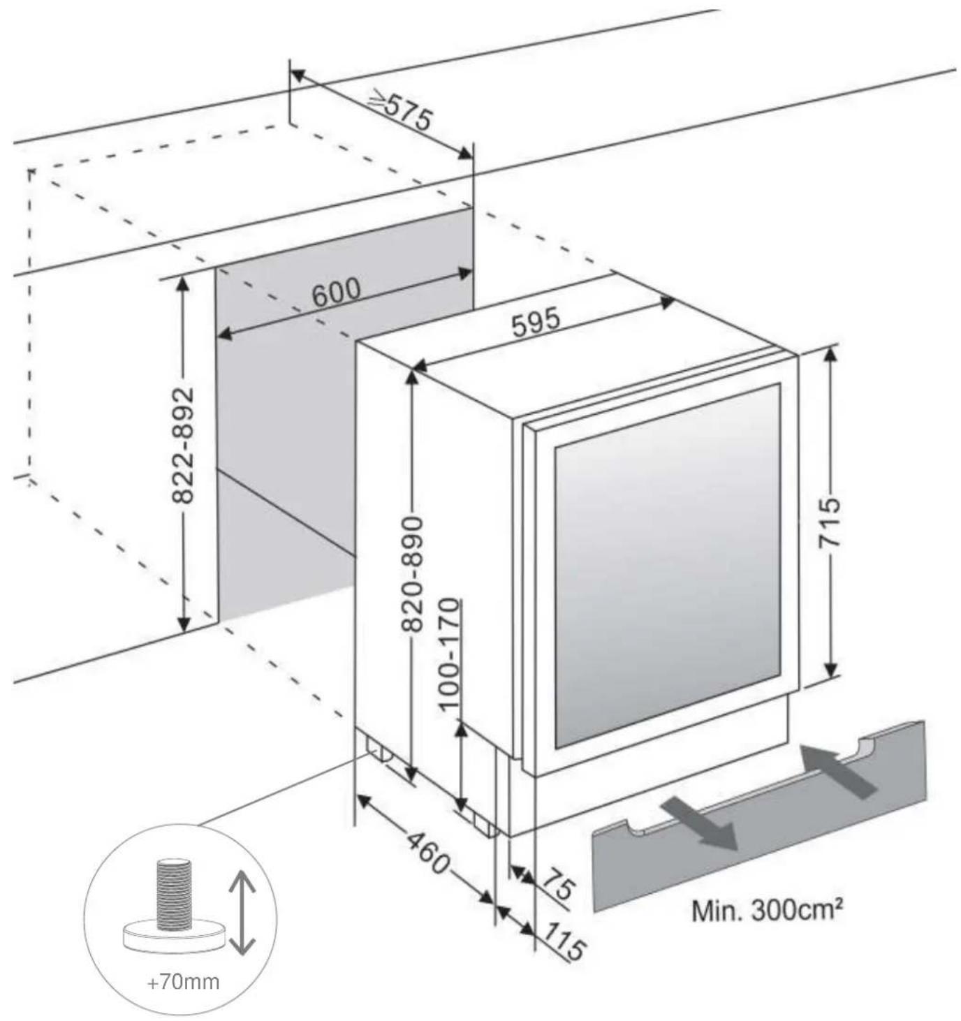 Pando PVZB 159 CRL - INSTALLATION DIAGRAMS AND DIMENSIONS - 1