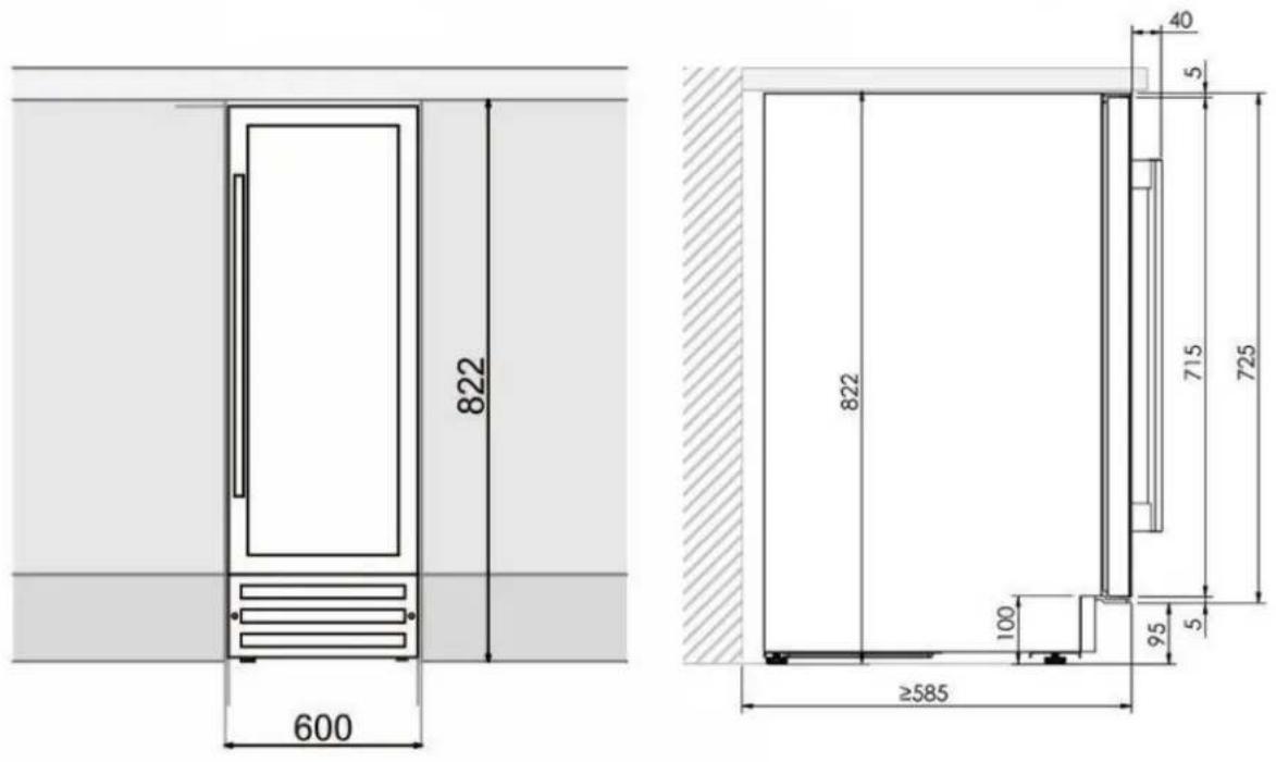 Pando PVMA 12470 PAL - INSTALLATION DIAGRAMS AND DIMENSIONS - 1