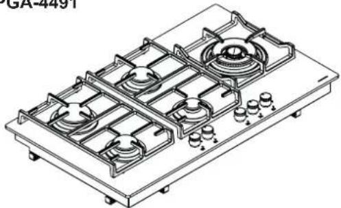 Pando PGA4370 - Dimensões de montagem - 4