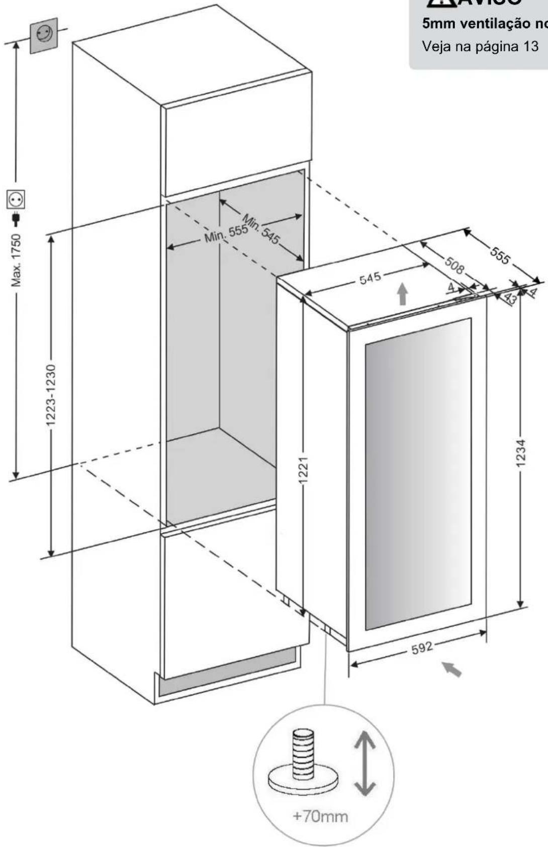 Pando PVMAV 178112XL - ESQUEMAS DE INSTALAÇÃO E COTAS - 1