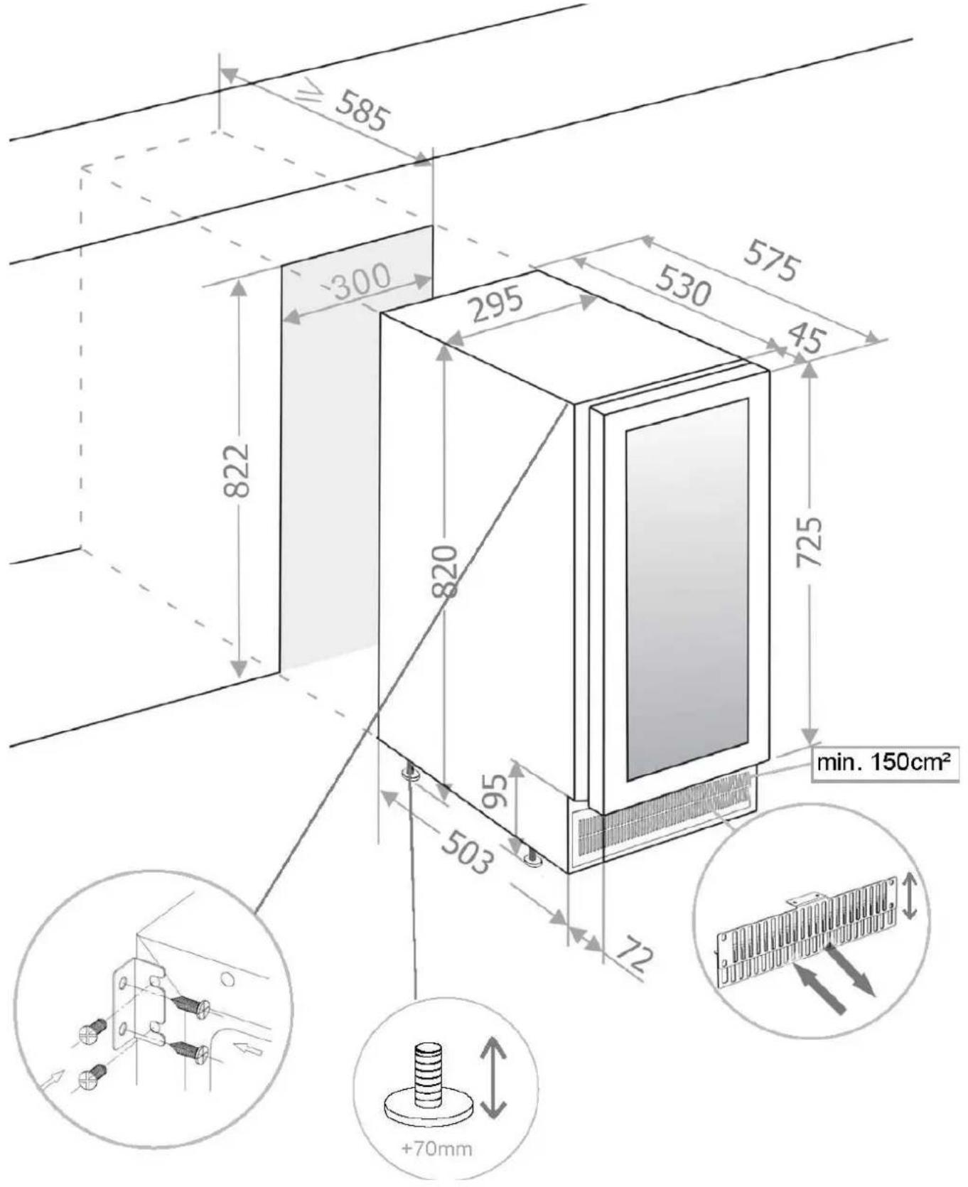 Pando PVMAV 178112XL - INSTALLATION DIAGRAMS AND DIMENSIONS - 1