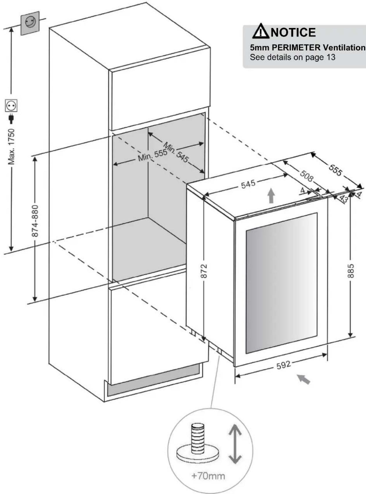 Pando PVMAV 178112XL - INSTALLATION DIAGRAMS AND DIMENSIONS - 1