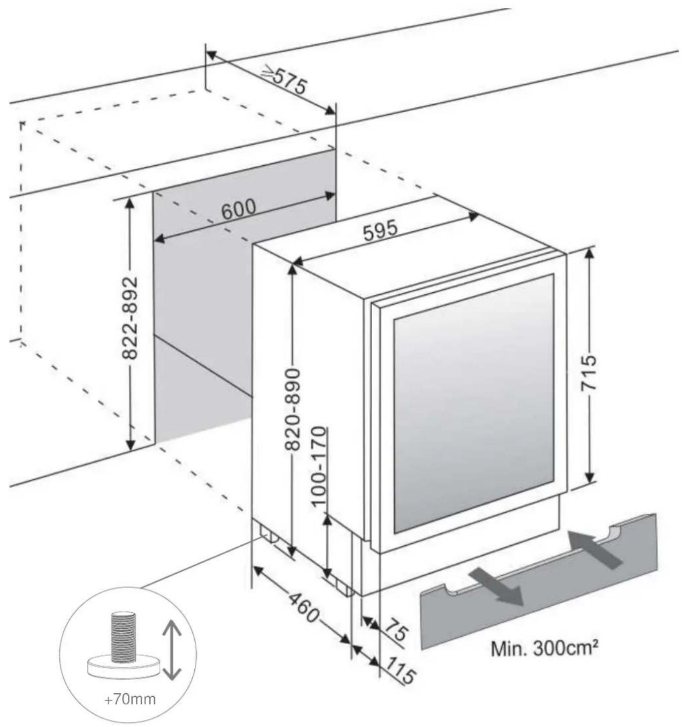 Pando PVMAVP 178112 XL - INSTALLATION DIAGRAMS AND DIMENSIONS - 1