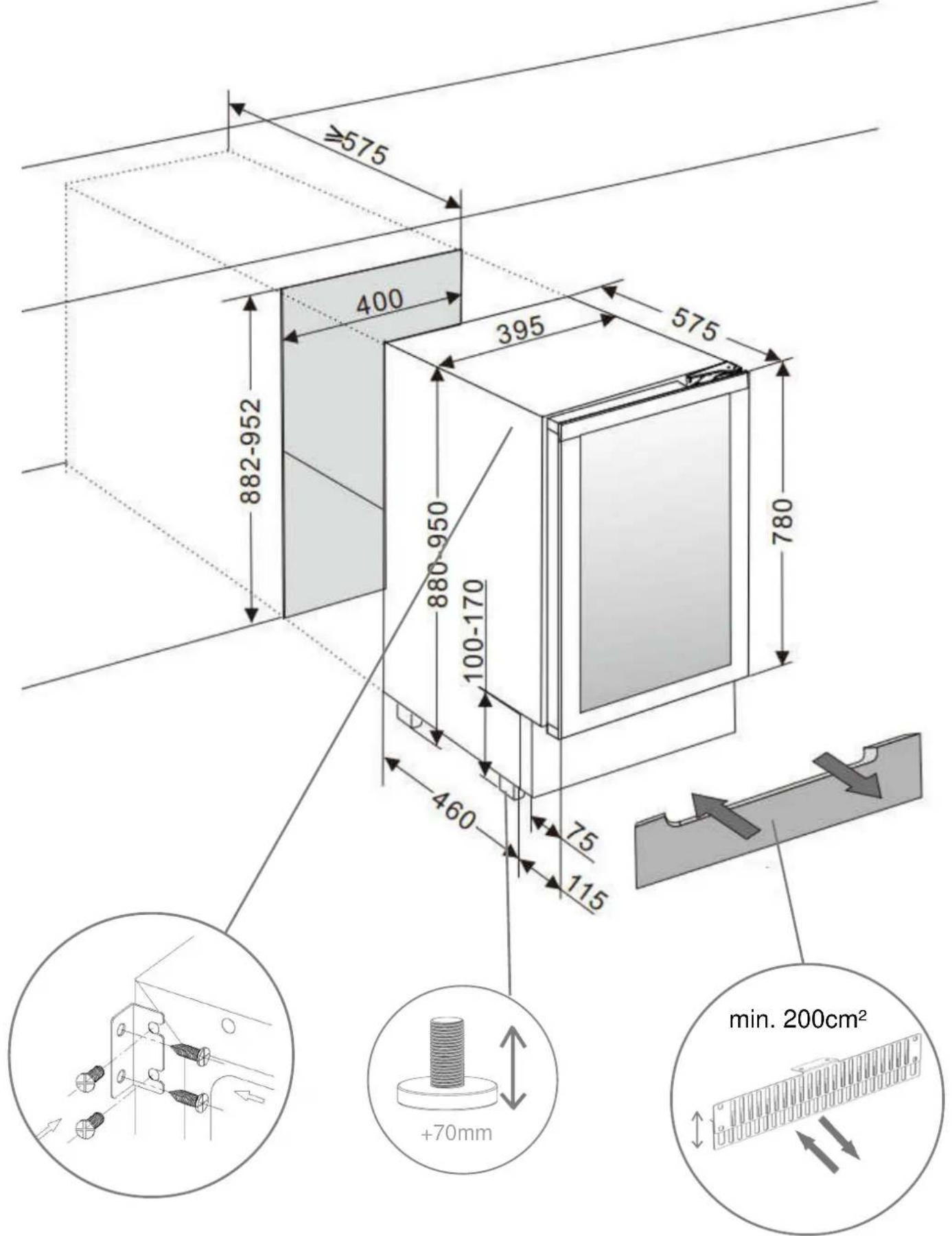 Pando PVMAVP 178112CRR - Schemas installation et COTES - 2