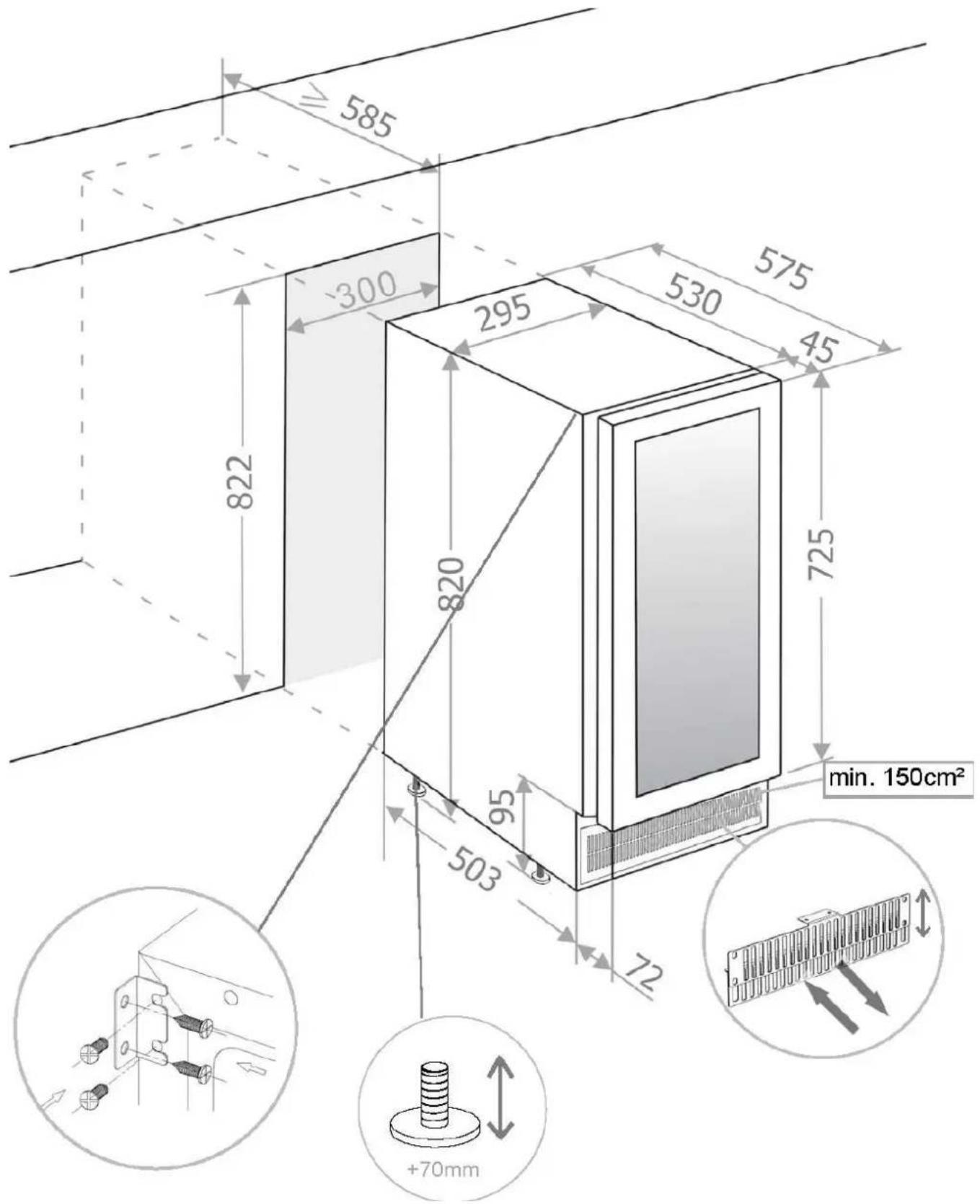 Pando PVMAVP 178112 CRL - INSTALLATION DIAGRAMS AND DIMENSIONS - 1