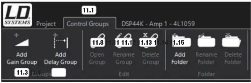 LD Systems DSP 45 K - CONTROL GROUPS - 1