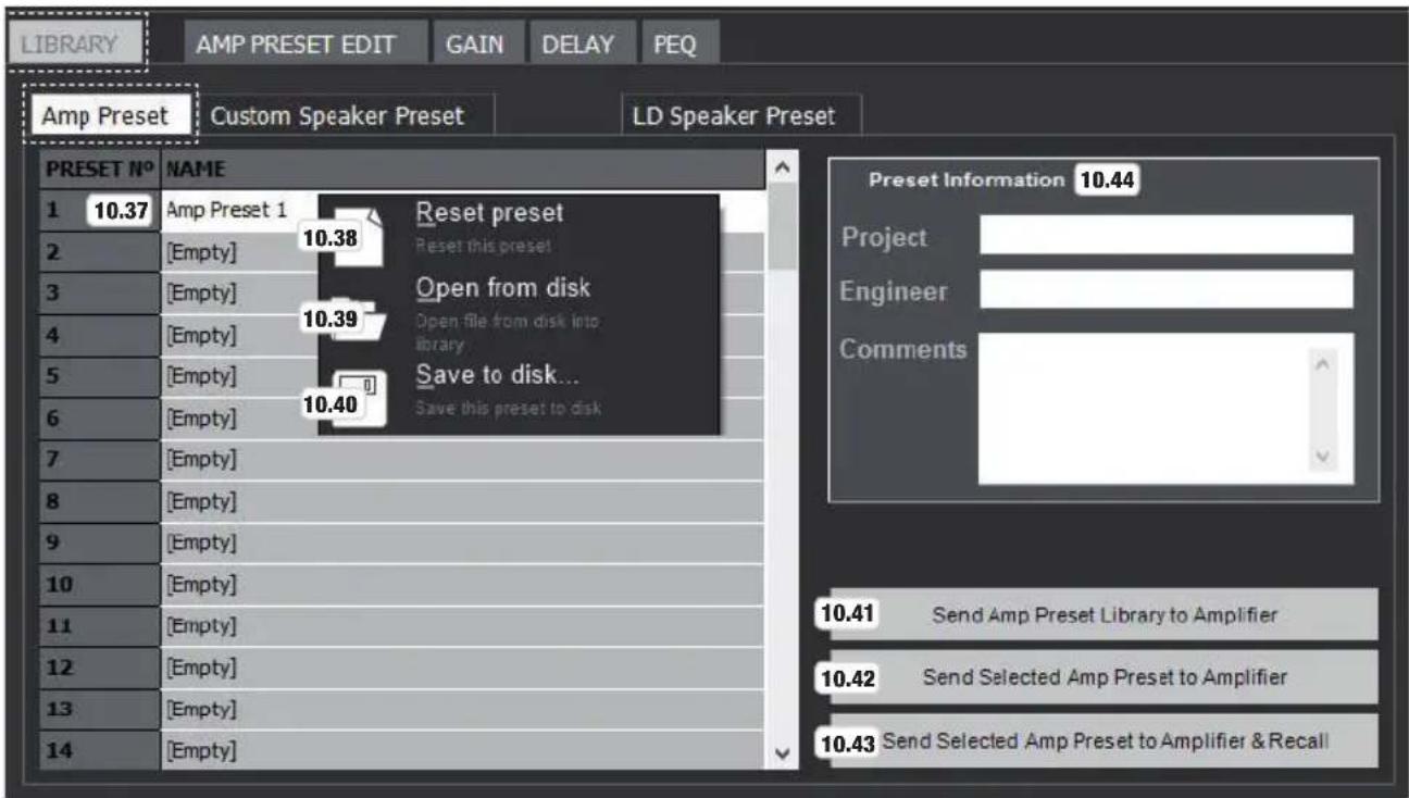 LD Systems DSP 45 K - AMP PRESETS VERWALTEN - 1